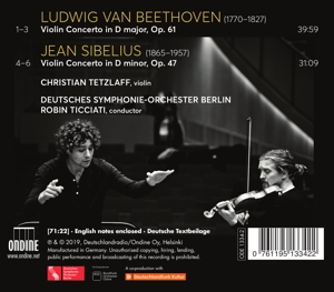 BEETHOVEN/SIBELIUS VIOLIN CONCERTOS<br/><h5>Megjelenés: 2019-09-06</h5>