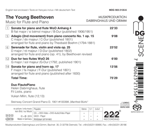 MUSIC FOR FLUTE & PIANO: THE YOUNG BEETHOVEN<br/><h5>Megjelenés: 2019-10-10</h5>