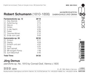 FANTASIESTUCKE OP.12 & HUMORESKE OP.20<br/><h5>Megjelenés: 2019-11-11</h5>