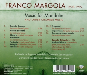 MUSIC FOR MANDOLIN AND OTHER CHAMBER<br/><h5>Megjelenés: 2019-12-06</h5>