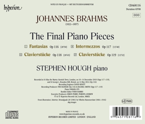 BRAHMS: THE FINAL PIANO PIECES<br/><h5>Megjelenés: 2020-01-10</h5>