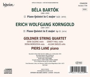 BARTOK/KORNGOLD: PIANO QUINTETS<br/><h5>Megjelenés: 2020-01-10</h5>