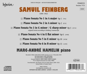 FEINBERG: PIANO SONATAS 1-6<br/><h5>Megjelenés: 2020-02-28</h5>