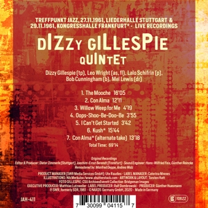 DIZZY GILLESPIE QUINTET LIVE<br/><h5>Megjelenés: 2020-02-28</h5>