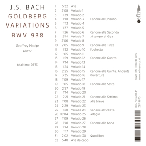 BACH GOLDBERG VARIATIONS<br/><h5>Megjelenés: 2020-03-20</h5>