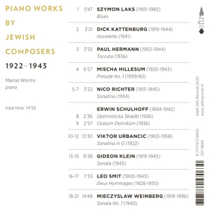 PIANO WORKS BY JEWISH COMPOSERS 1922-1943<br/><h5>Megjelenés: 2020-04-17</h5>