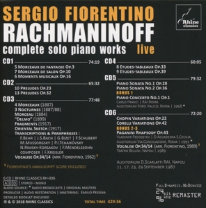 COMPLETE RACHMANINOFF PIANO WORKS<br/><h5>Megjelenés: 2020-06-26</h5>