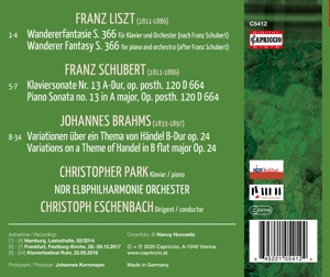 LISZT/SCHUBERT/BRAHMS: WANDERER FANTASY/PIANO SONATA<br/><h5>Megjelenés: 2020-07-03</h5>