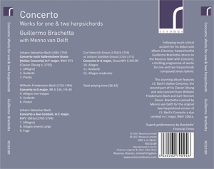 CONCERTO - WORKS FOR ONE & TWO HARPSICHORDS<br/><h5>Megjelenés: 2017-01-06</h5>