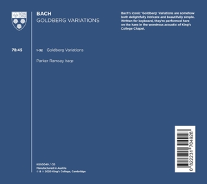 BACH GOLDBERG VARIATIONS (ARRANGED FOR HARP)<br/><h5>Megjelenés: 2020-09-18</h5>