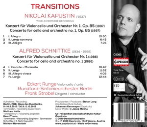 KAPUSTIN/SCHNITTKE: CELLO CONCERTOS<br/><h5>Megjelenés: 2020-08-01</h5>