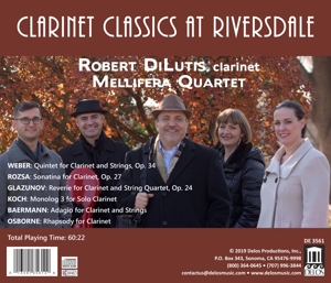 CLARINET CLASSICS AT RIVERSDALE<br/><h5>Megjelenés: 2019-07-12</h5>