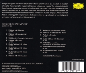 RACHMANINOV: PIANO WORKS<br/><h5>Megjelenés: 2020-08-18</h5>