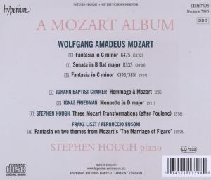 STEPHEN HOUGH'S MOZART ALBUM<br/><h5>Megjelenés: 2008-03-19</h5>