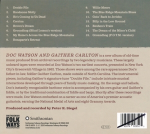 DOC WATSON AND GAITHER CARLTON<br/><h5>Megjelenés: 2020-05-29</h5>