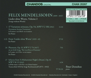 MENDELSSOHN: SONGS WITHOUT WORDS VOL. 2<br/><h5>Megjelenés: 2023-04-21</h5>