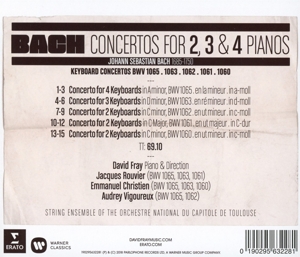 BACH CONCERTOS FOR 2, 3 & 4 PIANOS<br/><h5>Megjelenés: 2018-11-15</h5>