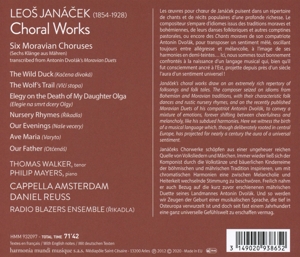 CHORAL WORKS: SIX MORAVIAN CHORUSES<br/><h5>Megjelenés: 2020-02-28</h5>