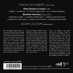 SCHUBERT: KLAVIERSONATE D.959-MOMENTS MUSICAUX D.780<br/><h5>Megjelenés: 2024-01-19</h5>