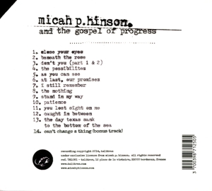 MICAH P. HINSON AND THE GOSPEL OF PROGRESS<br/><h5>Megjelenés: 2014-11-13</h5>