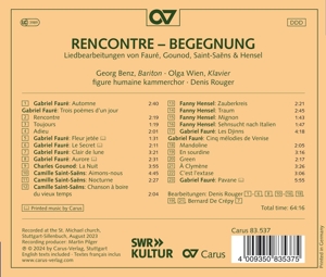 FAURE, SAINT-SAENS & GOUNOD: RENCONTRE - BEGEGNUNG: CHORAL WORKS<br/><h5>Megjelenés: 2024-07-05</h5>