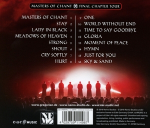 LIVE!MASTERS OF CHANT - FINAL CHAPTER TOUR<br/><h5>Megjelenés: 2016-09-22</h5>