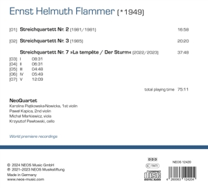 ERNST HELMUTH FLAMMER: STRING QUARTETS NOS. 2, 3 & 7<br/><h5>Megjelenés: 2024-07-26</h5>