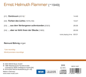 ERNST HELMUTH FLAMMER: ORGAN WORKS<br/><h5>Megjelenés: 2024-11-01</h5>