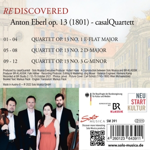 ANTON EBERL: 3 STRING QUARTETS OP.13<br/><h5>Megjelenés: 2022-07-01</h5>