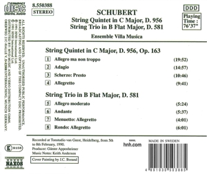 STRING QUARTET D.956<br/><h5>Megjelenés: 1993-03-26</h5>