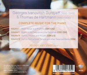 GURDJIEFF/DE HARTMANN: COMPLETE MUSIC FOR THE PIANO<br/><h5>Megjelenés: 2021-09-24</h5>