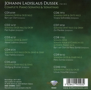 DUSSEK: COMPLETE PIANO SONATAS & SONATINAS<br/><h5>Megjelenés: 2024-03-01</h5>