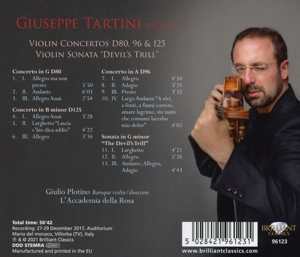 TARTINI: VIOLIN CONCERTOS D80, 96 & 125/VIOLIN SONATA<br/><h5>Megjelenés: 2021-03-05</h5>