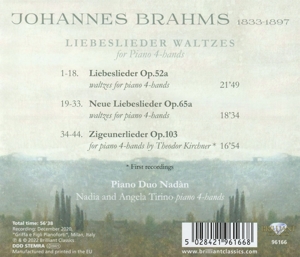 BRAHMS: LIEBESLIEDER WALTZES FOR PIANO 4-HANDS<br/><h5>Megjelenés: 2022-06-03</h5>