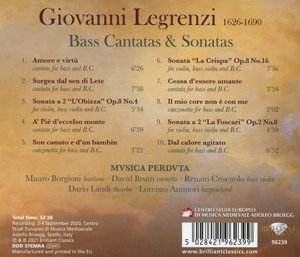 LEGRENZI: BASS CANTATAS AND SONATAS<br/><h5>Megjelenés: 2021-08-06</h5>