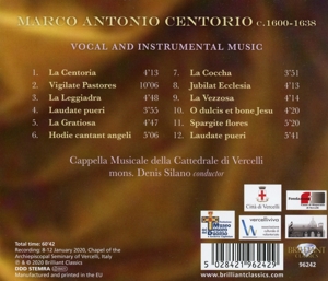 CENTORIO: VOCAL AND INSTRUMENTAL MUSIC<br/><h5>Megjelenés: 2020-12-04</h5>