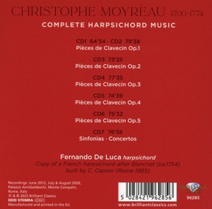 MOYREAU: COMPLETE HARPSICHORD MUSIC<br/><h5>Megjelenés: 2022-04-01</h5>