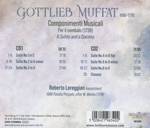 MUFFAT: COMPONIMENTI MUSICALI PER IL CEMBALO (1739)<br/><h5>Megjelenés: 2024-02-02</h5>