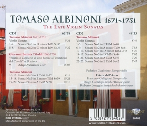 ALBINONI: THE LATE VIOLIN SONATAS<br/><h5>Megjelenés: 2022-02-04</h5>