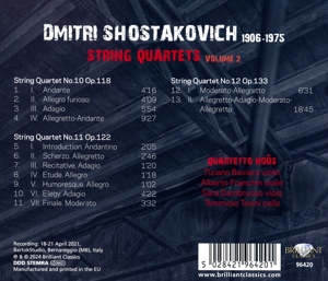 SHOSTAKOVICH STRING QUARTETS VOLUME 2<br/><h5>Megjelenés: 2024-06-07</h5>