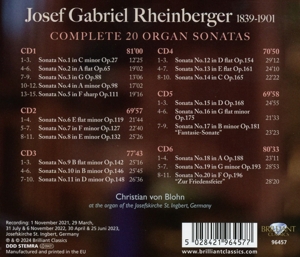 RHEINBERGER: COMPLETE 20 ORGAN SONATAS<br/><h5>Megjelenés: 2024-10-04</h5>