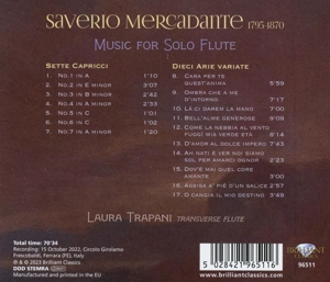 MERCADANTE: MUSIC FOR SOLO FLUTE<br/><h5>Megjelenés: 2023-07-07</h5>