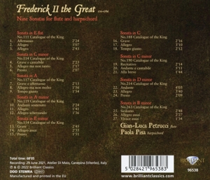 FREDERICK II THE GREAT: NINE SONATAS FOR FLUTE & HARPSICHORD<br/><h5>Megjelenés: 2022-02-04</h5>