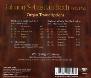 J.S. BACH ORGAN TRANSCRIPTIONS: ORCHESTRAL SUITES 2 & 3<br/><h5>Megjelenés: 2023-11-03</h5>