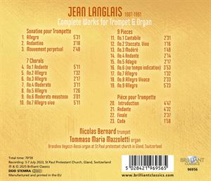 JEAN LANGLAIS: COMPLETE WORKS FOR TRUMPET & ORGAN<br/><h5>Megjelenés: 2025-04-04</h5>