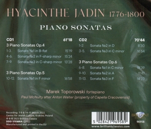 JADIN: PIANO SONATAS OP.4-6<br/><h5>Megjelenés: 2023-06-02</h5>