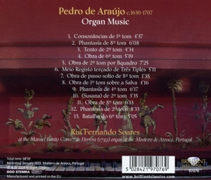 PEDRO DE ARAUJO: ORGAN MUSIC<br/><h5>Megjelenés: 2024-01-05</h5>