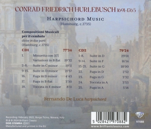 CONRAD FRIEDRICH HURLEBUSCH: HARPSICHORD MUSIC<br/><h5>Megjelenés: 2024-08-02</h5>