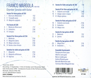 MARGOLA: CHAMBER SONATAS WITH GUITAR<br/><h5>Megjelenés: 2024-08-02</h5>