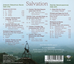 J.S. BACH & D. SHOSTAKOVICH: SALVATION - VOCAL AND INSTRUMENTAL MUSIC<br/><h5>Megjelenés: 2024-03-01</h5>